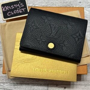 🖤🖤💯 Authentic Louis Vuitton Empreinte Business Card Holder Box + Dustbag